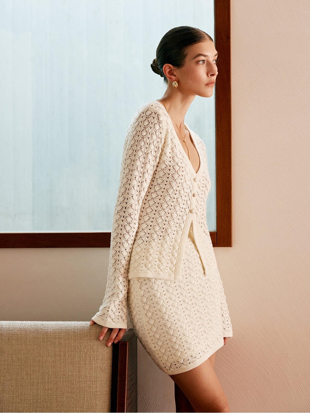 Cotton Blend Hollow Skirt Set - Commense - Picture 7 of 7